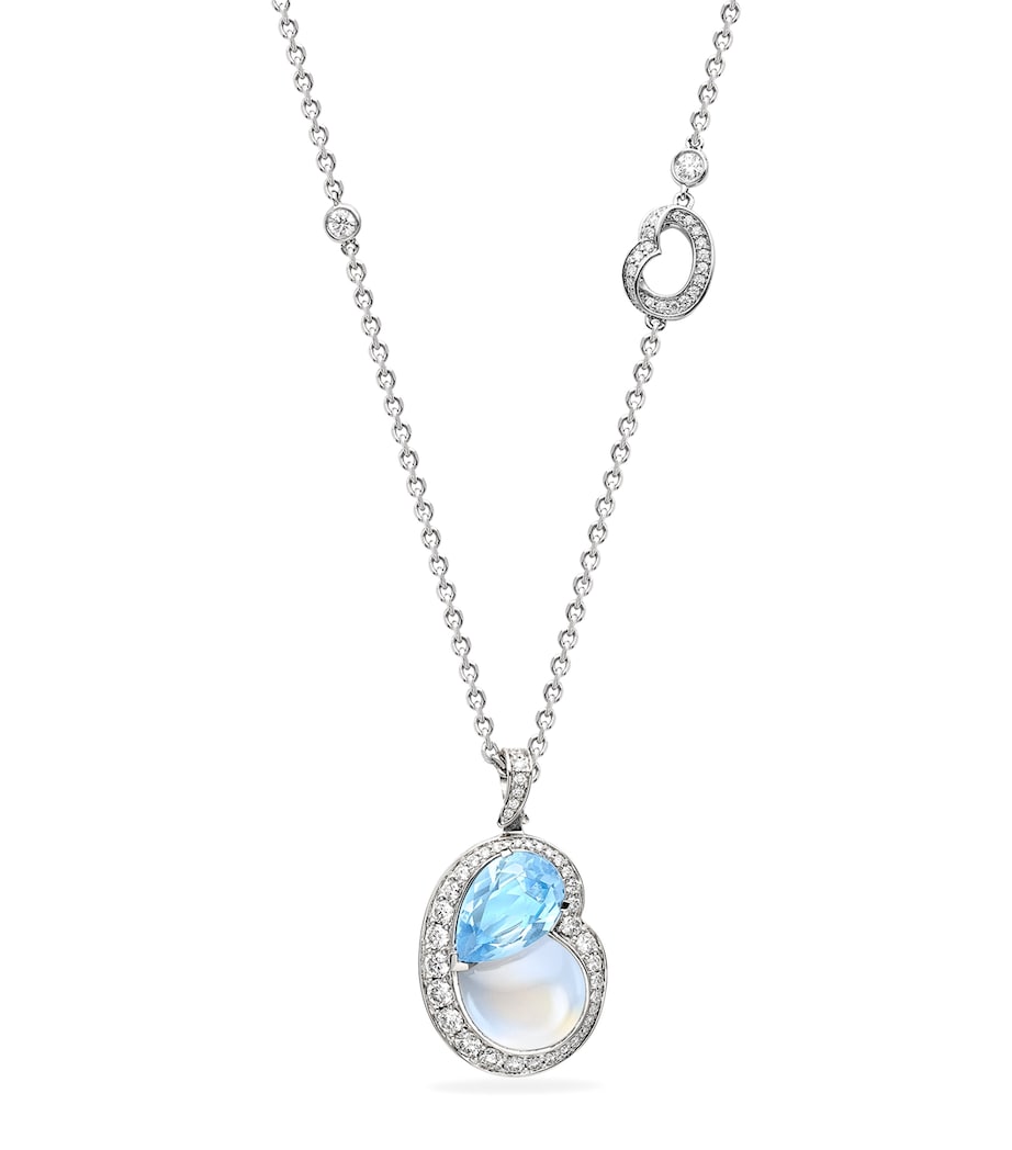 Boodles Motherhood necklace with aquamarine moonstone and diamonds (British brand)
