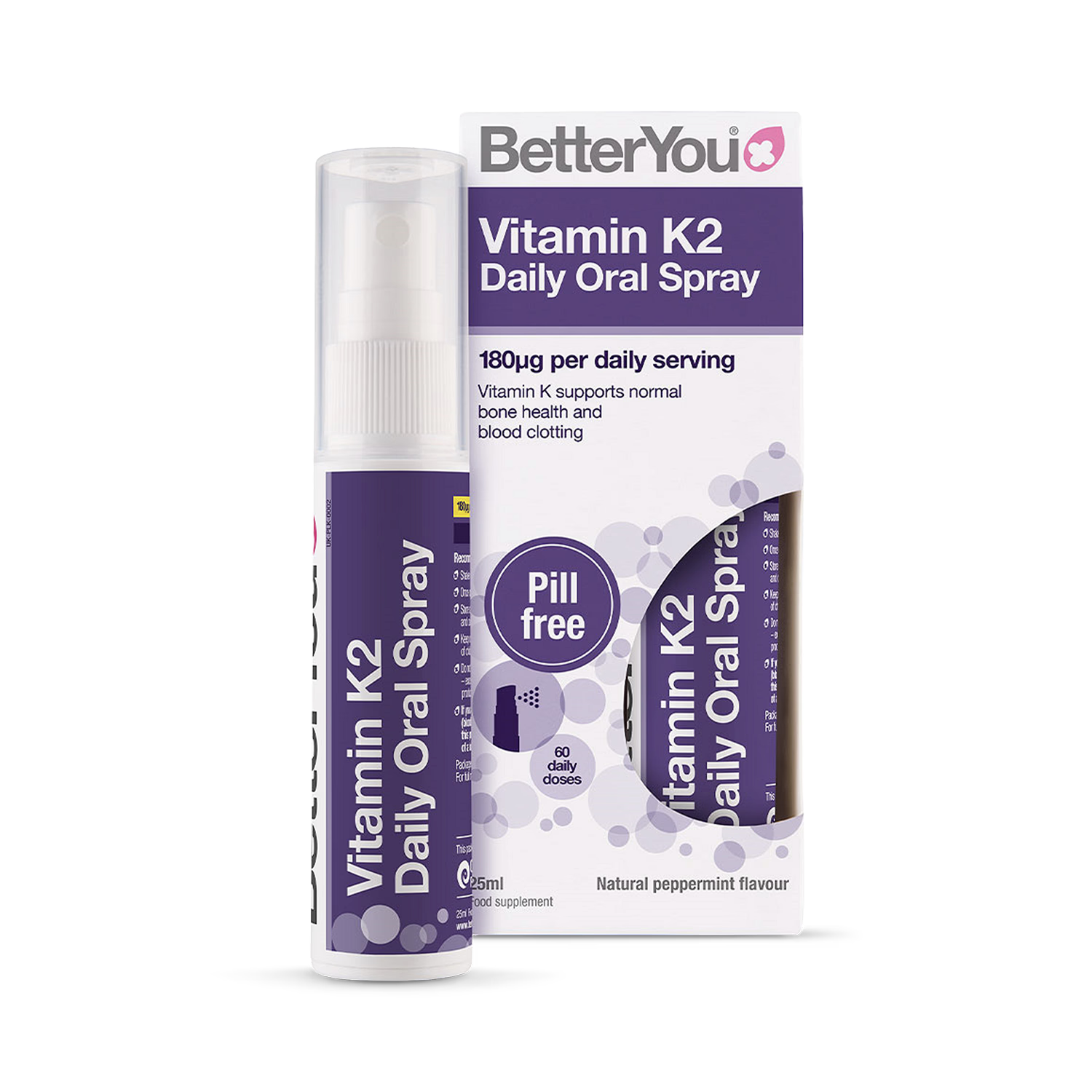 BetterYou Vitamin K2 Oral Spray 25ml - British product