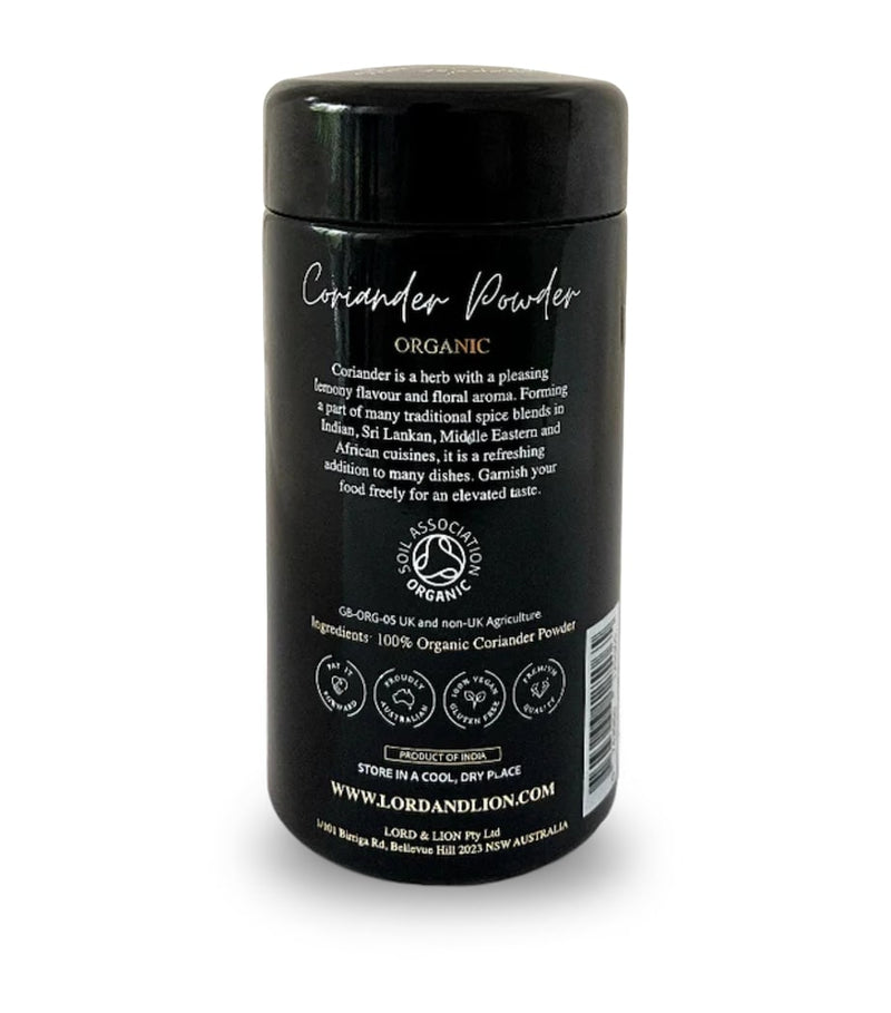 Lord & Lion organic coriander powder 45g, UK version