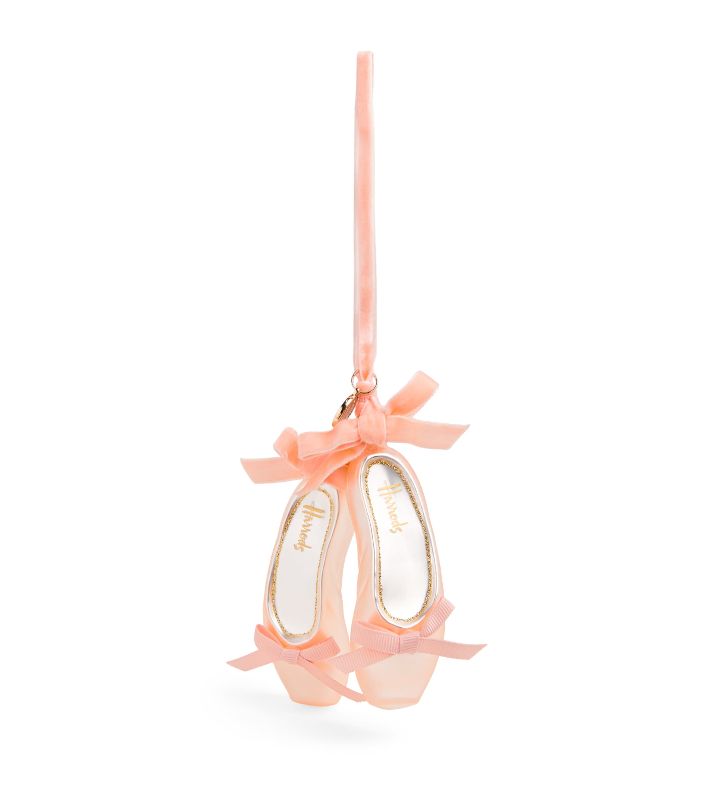 Harrods glass ballet slippers ornament, imported from the UK