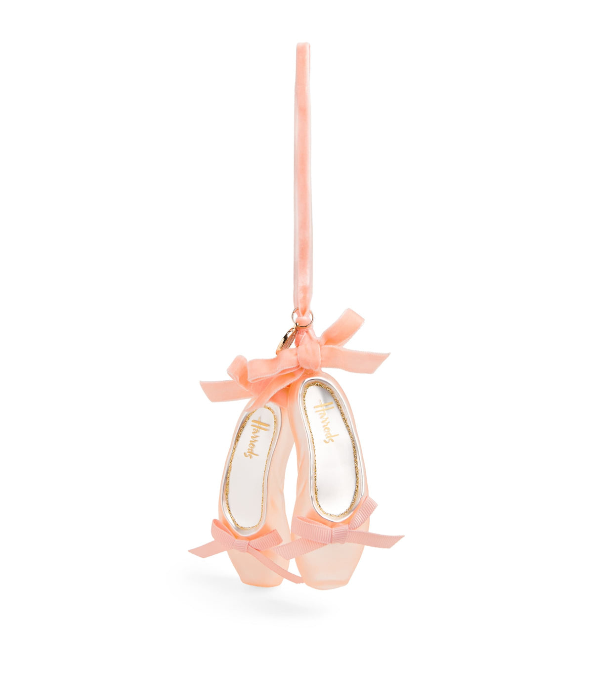 Harrods glass ballet slippers ornament, imported from the UK