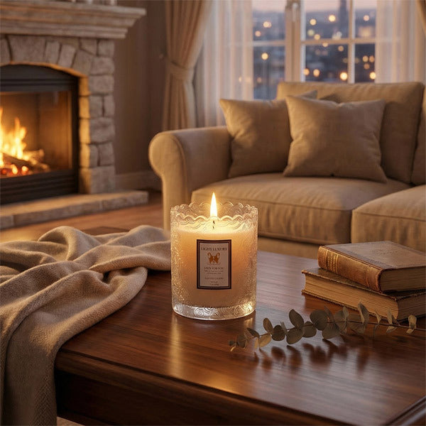 Livingandhome soy candle pear and freesia 200g, imported from the UK