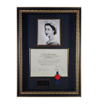 Leipzig Galleries Queen Elizabeth II signed 1954 framed document display, UK version