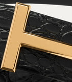 Tom Ford reversible leather belt with T buckle, imported from the UK