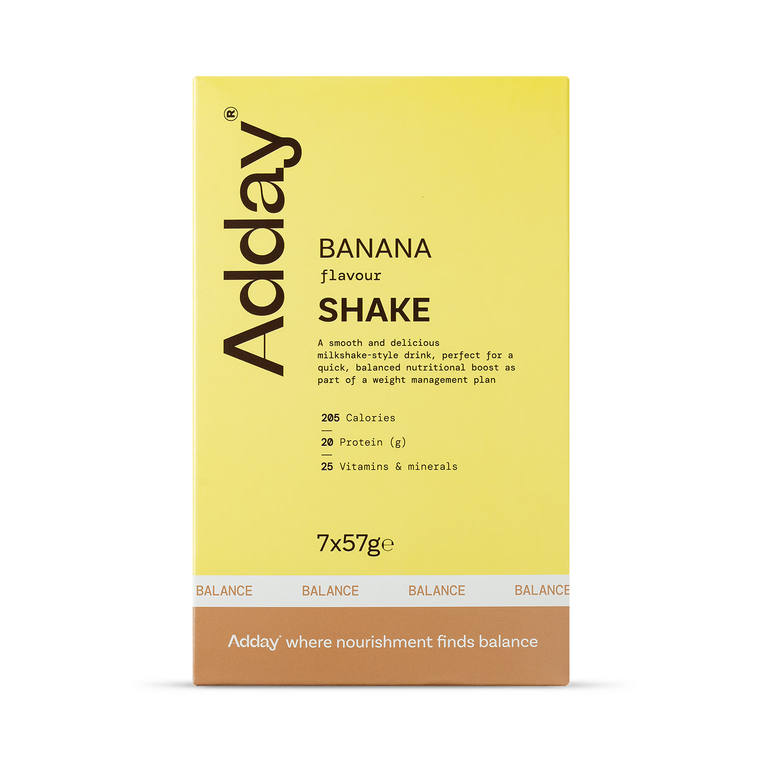 Adday banana shake 7 x 57g (British brand)