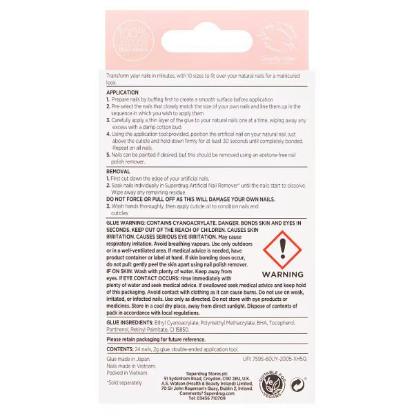 Finishing Touches French Ombre Oval Nails 24 Pieces - British product