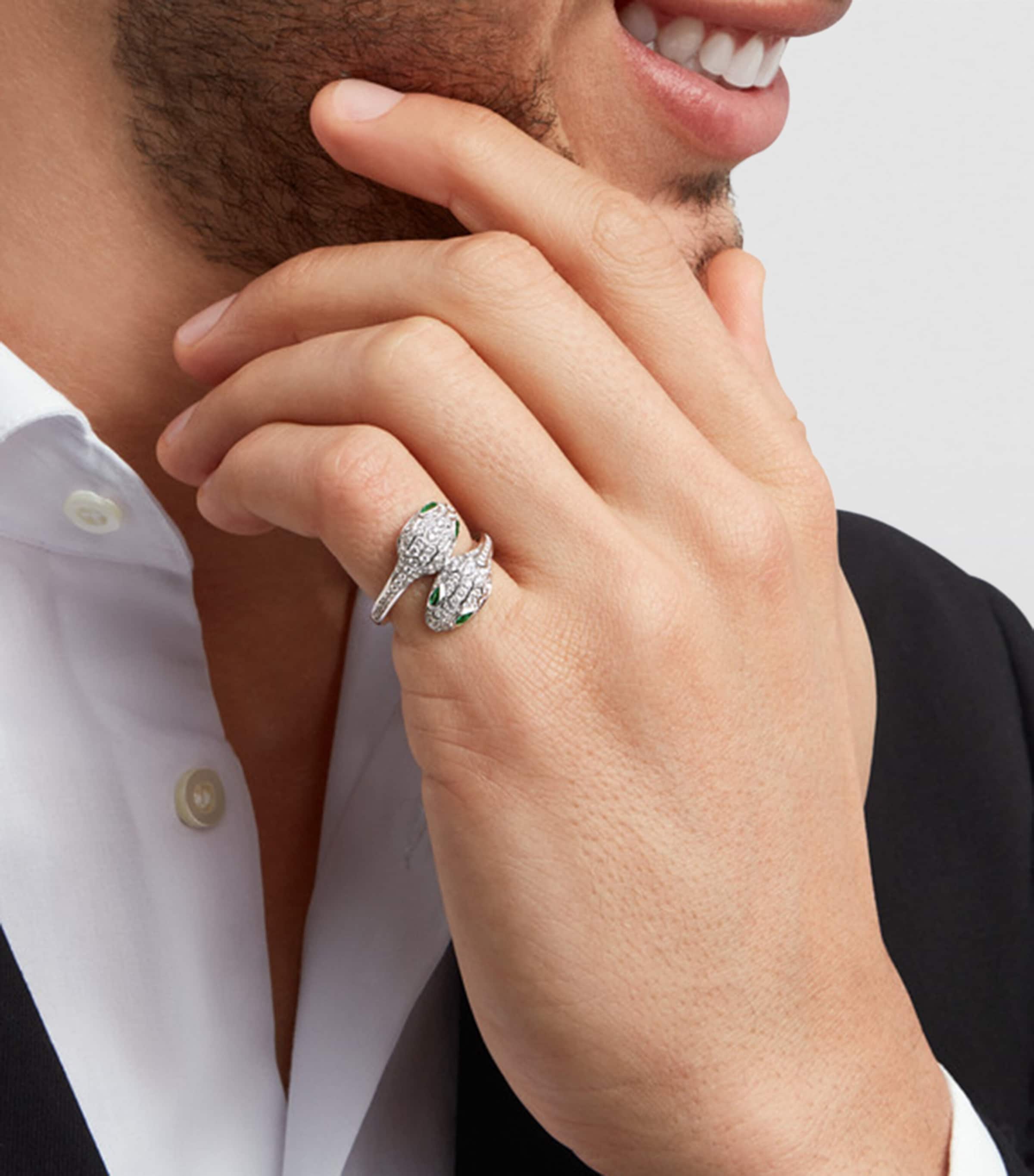 Bvlgari Serpenti Seduttori ring 18kt white gold, UK version