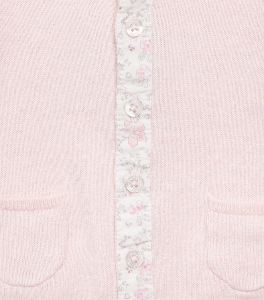 Marie-Chantal cotton-cashmere Casey baby cardigan 3-24 months, imported from the UK
