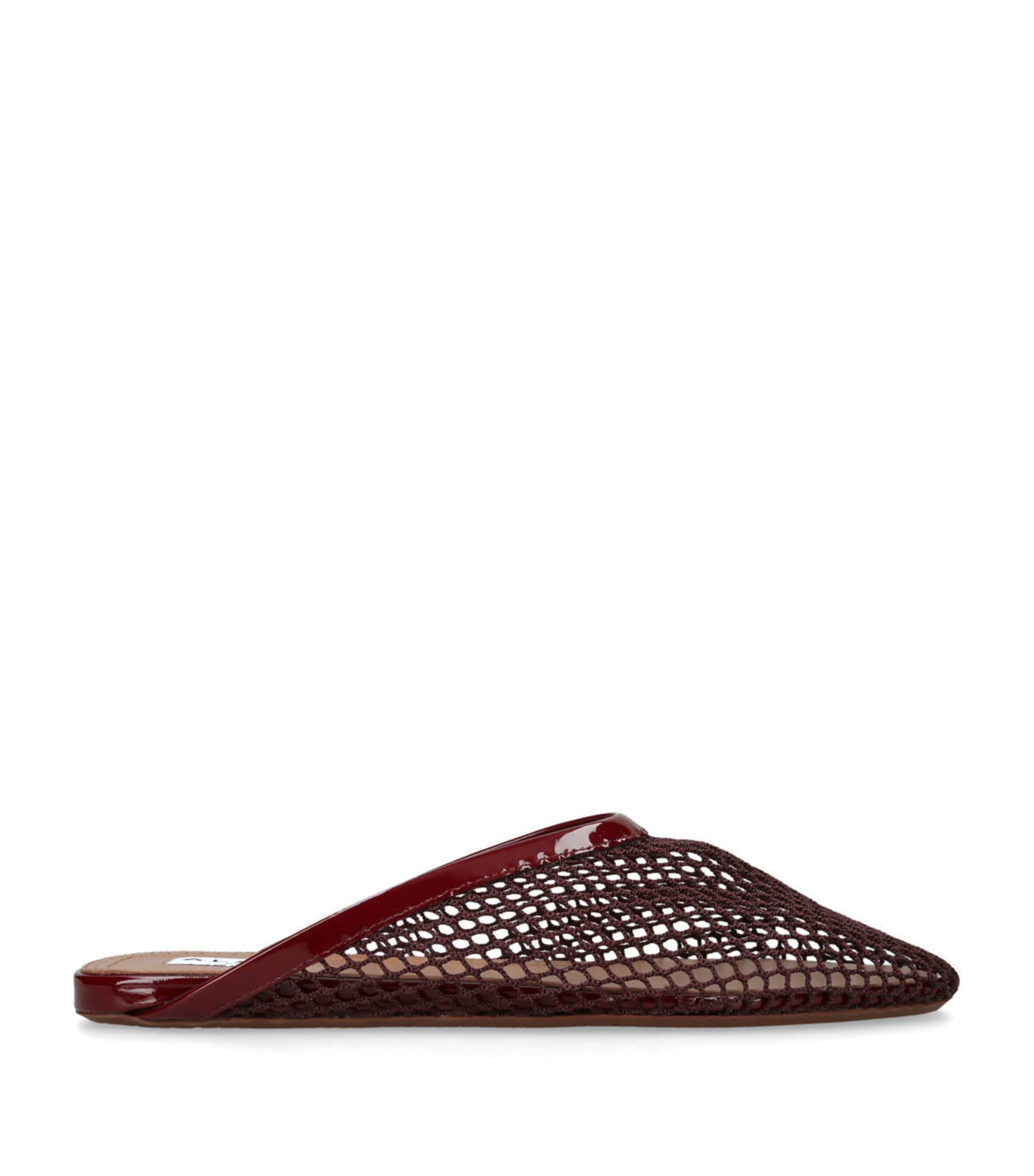 Alaïa Fishnet Mules flat shoes with mesh upper - British product
