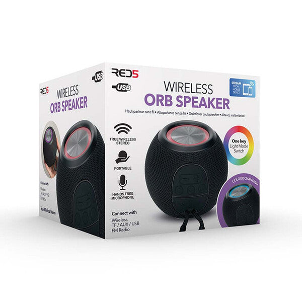 RED5 Wireless Orb Speaker Black GOODS Superdrug   