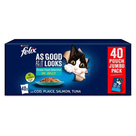 Felix As Good As It Looks Cat Food Ocean Feasts Cat Food & Accessories ASDA   