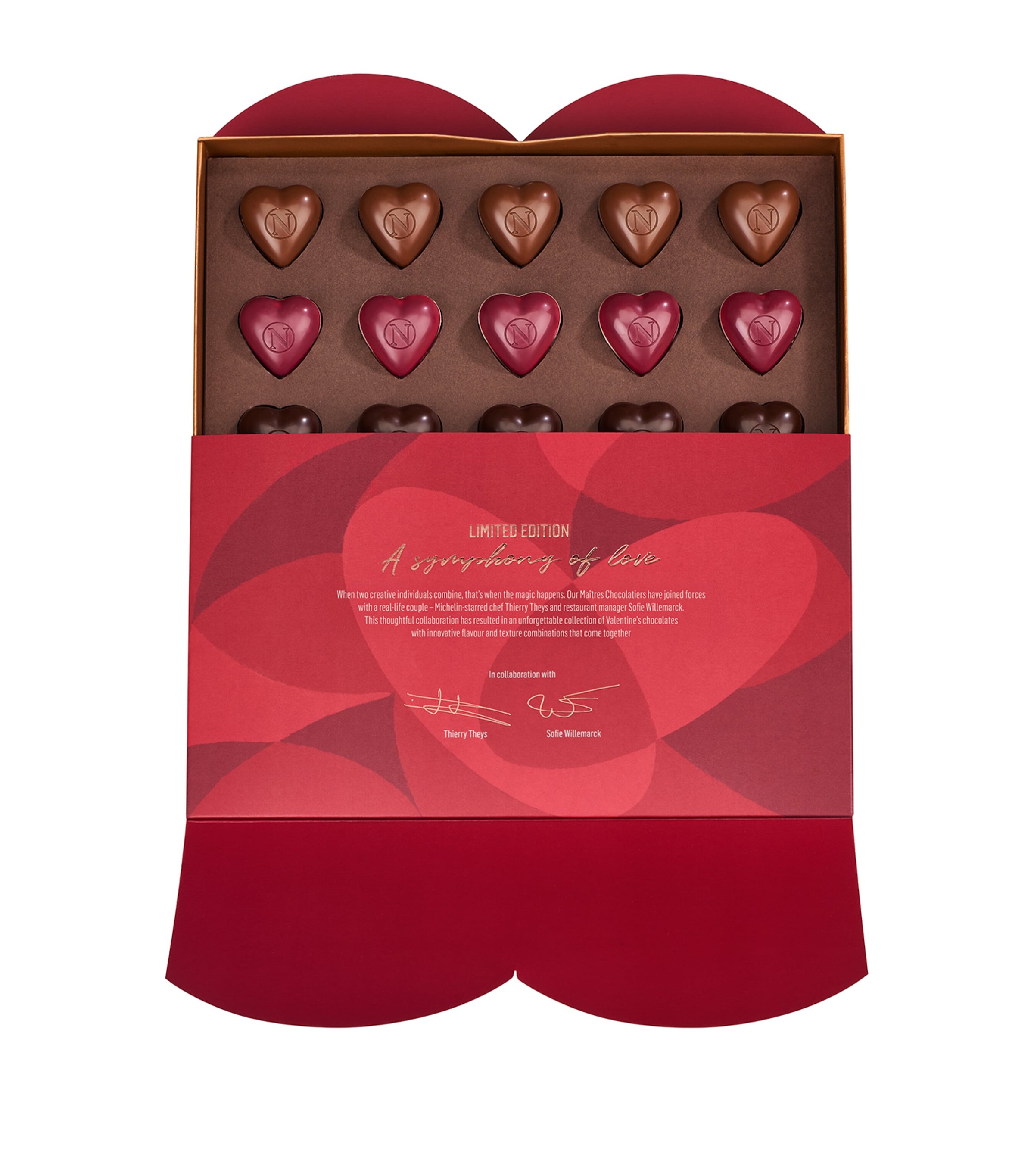 Neuhaus Love Letter Box heart-shaped assorted chocolates 142g, imported from the UK
