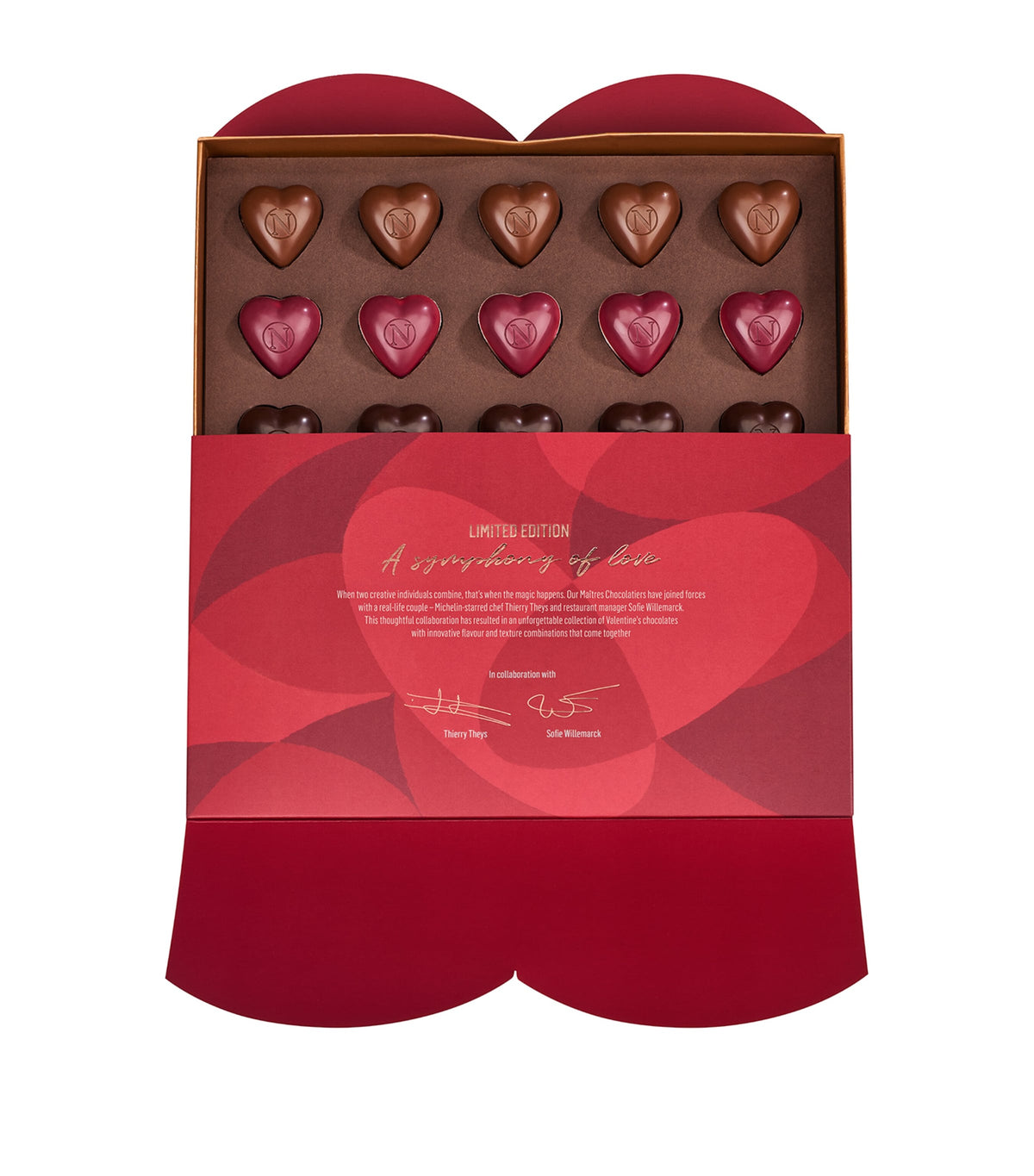 Neuhaus Love Letter Box heart-shaped assorted chocolates 142g, imported from the UK