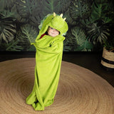 Cozy Noxxiez kids Dino hooded blanket large - British product