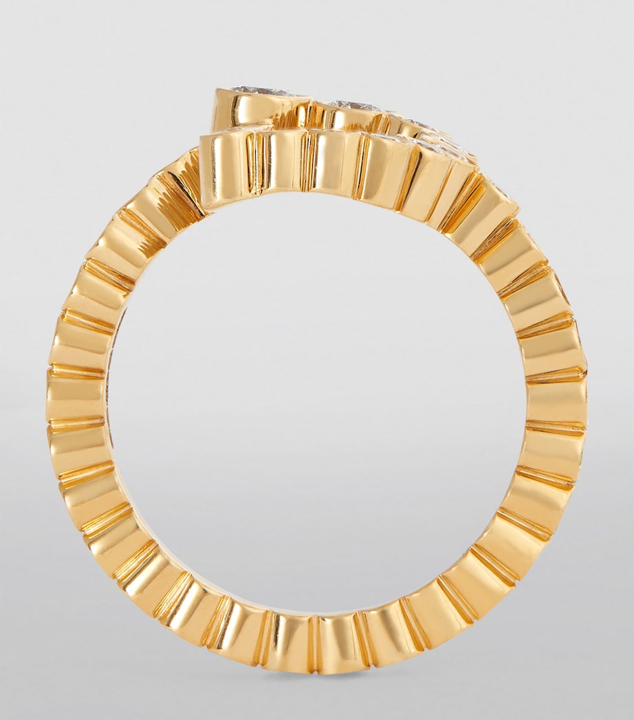 Sophie Bille Brahe yellow gold diamond initial ring, UK version