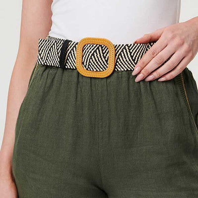 Superdrug Izabel London Zig Zag Texture Statement Buckle Belt- Buy online at McGrocer