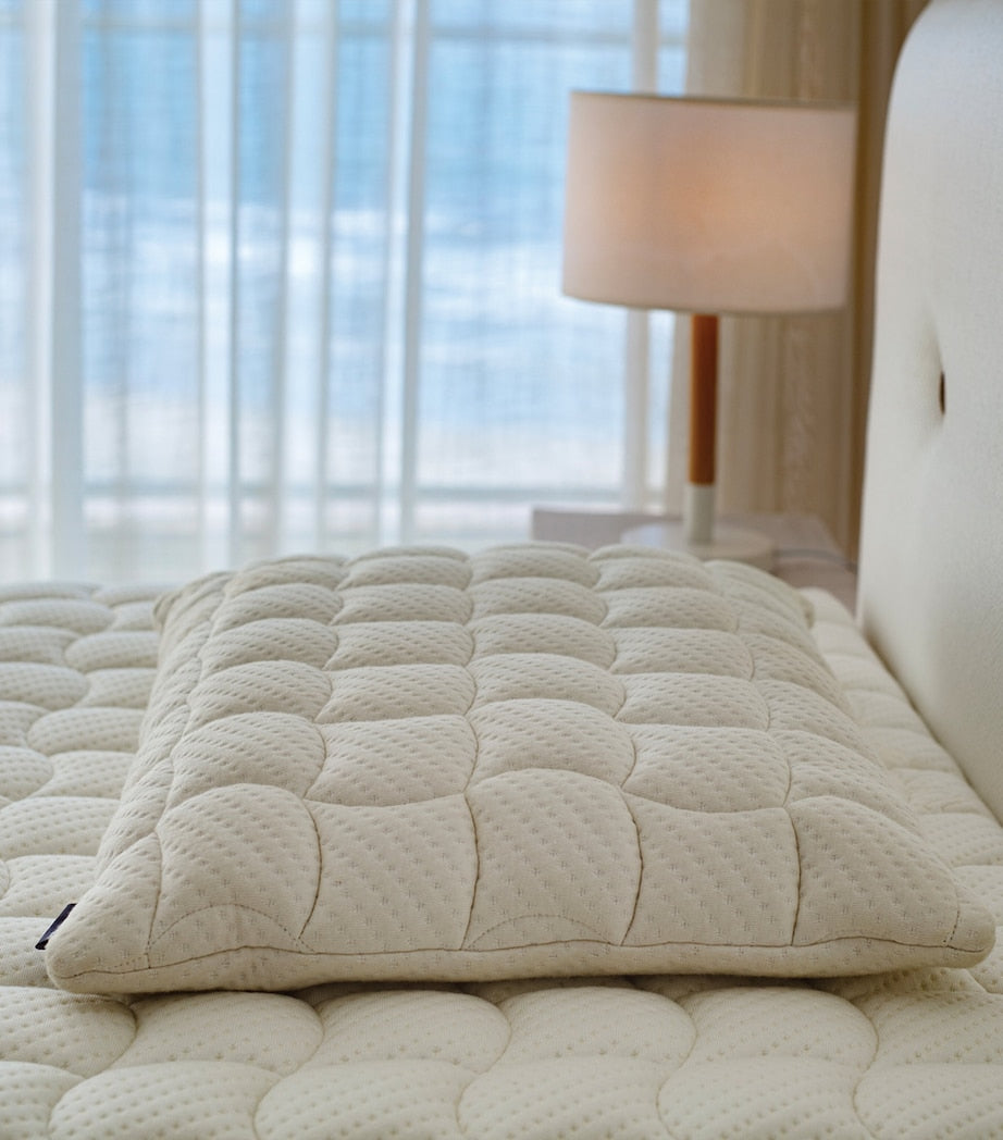 Colunex cotton anatomical pillow with bamboo aloe vera cover, 37cm x 54cm - British product