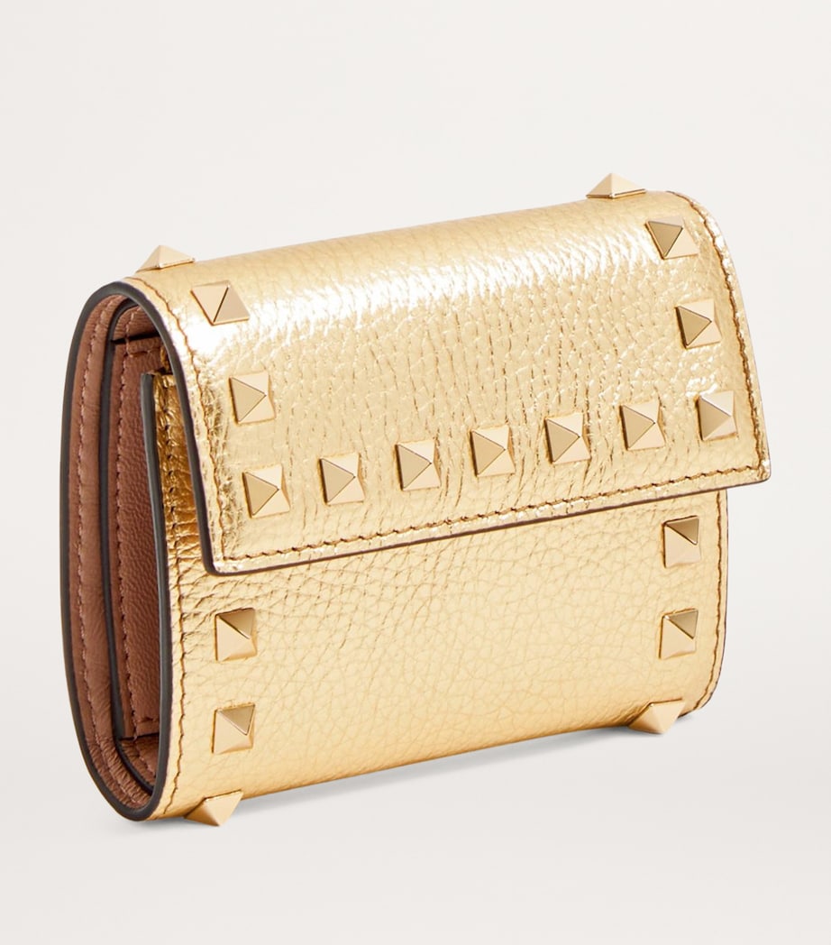 Valentino Garavani metallic leather Rockstud wallet (British brand)