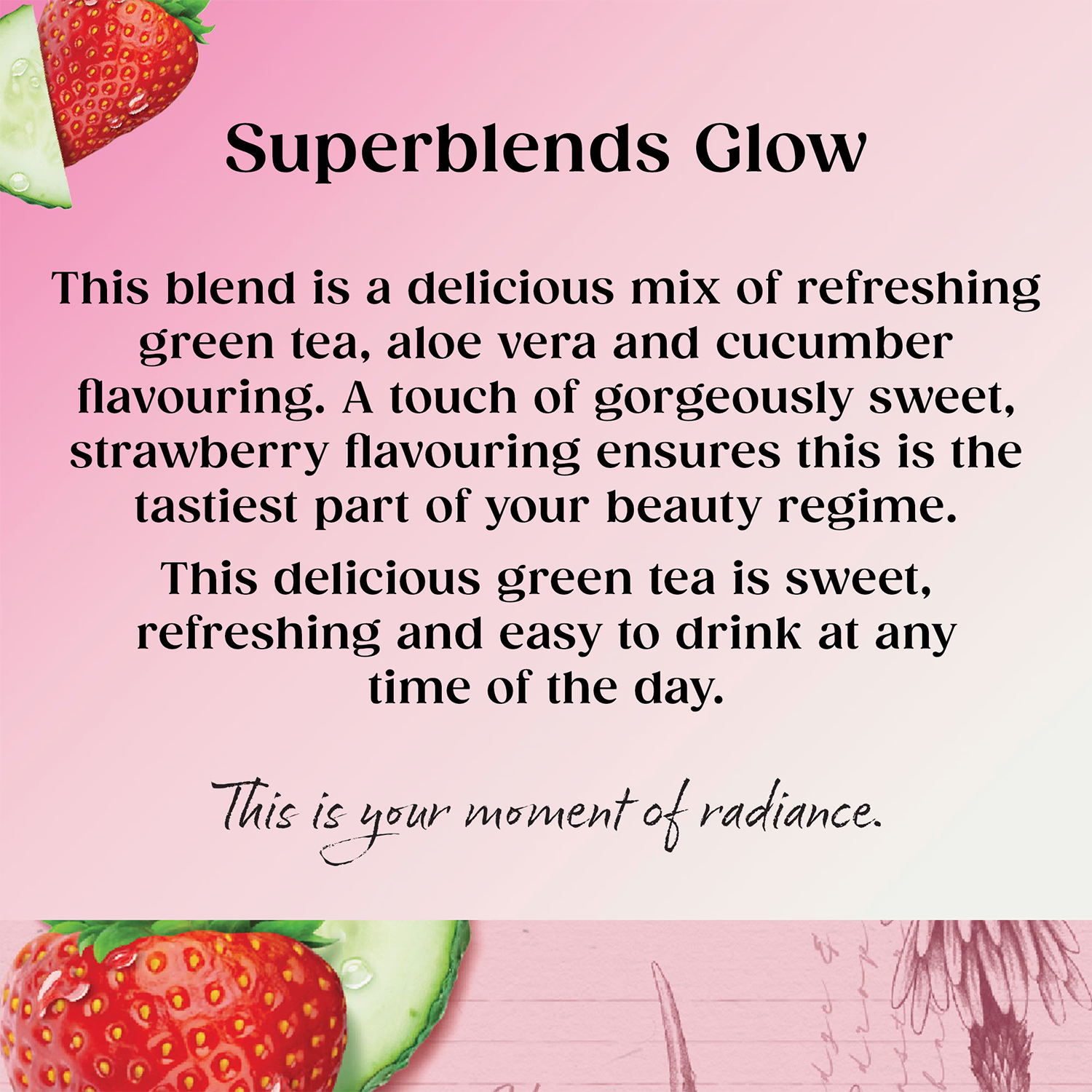 Twinings Superblends Glow herbal tea 20 tea bags (British brand)
