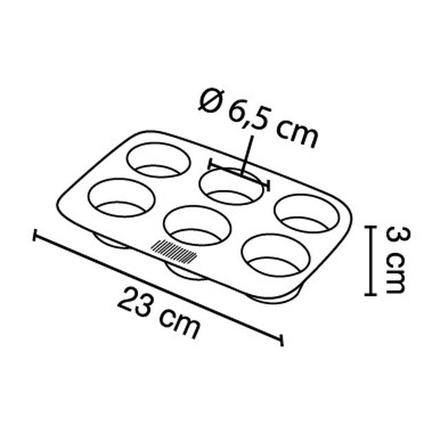 Pyrex Magic 6 Cup Muffin Tin 23cm