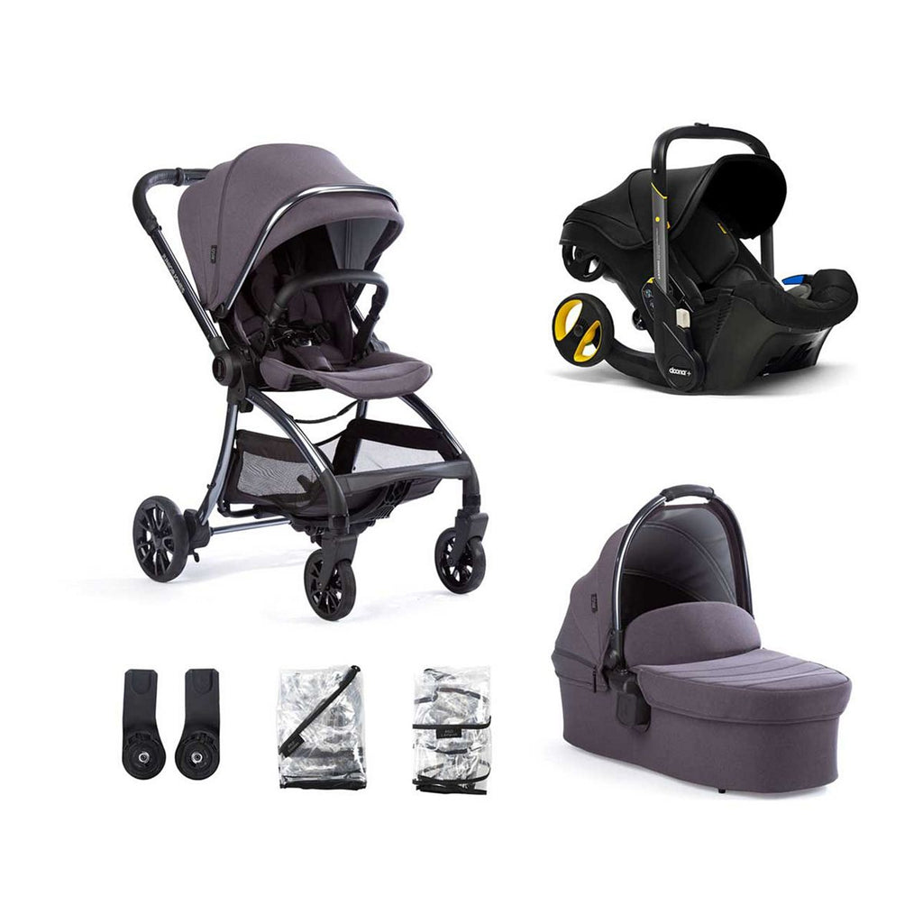 Junior Jones Aylo Dark Slate 6 Piece Travel System inc Doona Nitro Black Car Seat