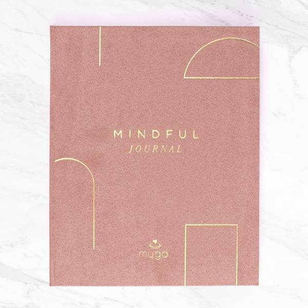 Myga Mindful Journal suede hardcover with gold foil - British product