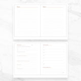 Myga Mindful Journal suede hardcover with gold foil - British product