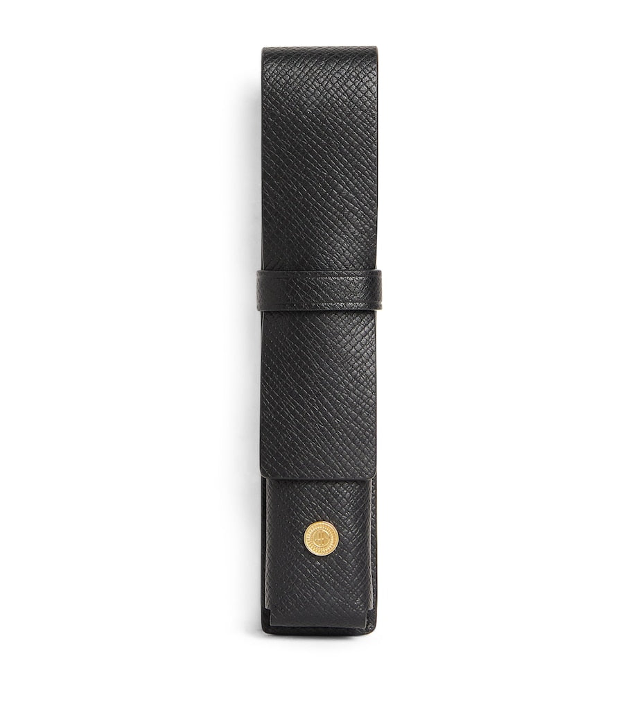 Harrods leather pen sleeve with engraved logo, UK version