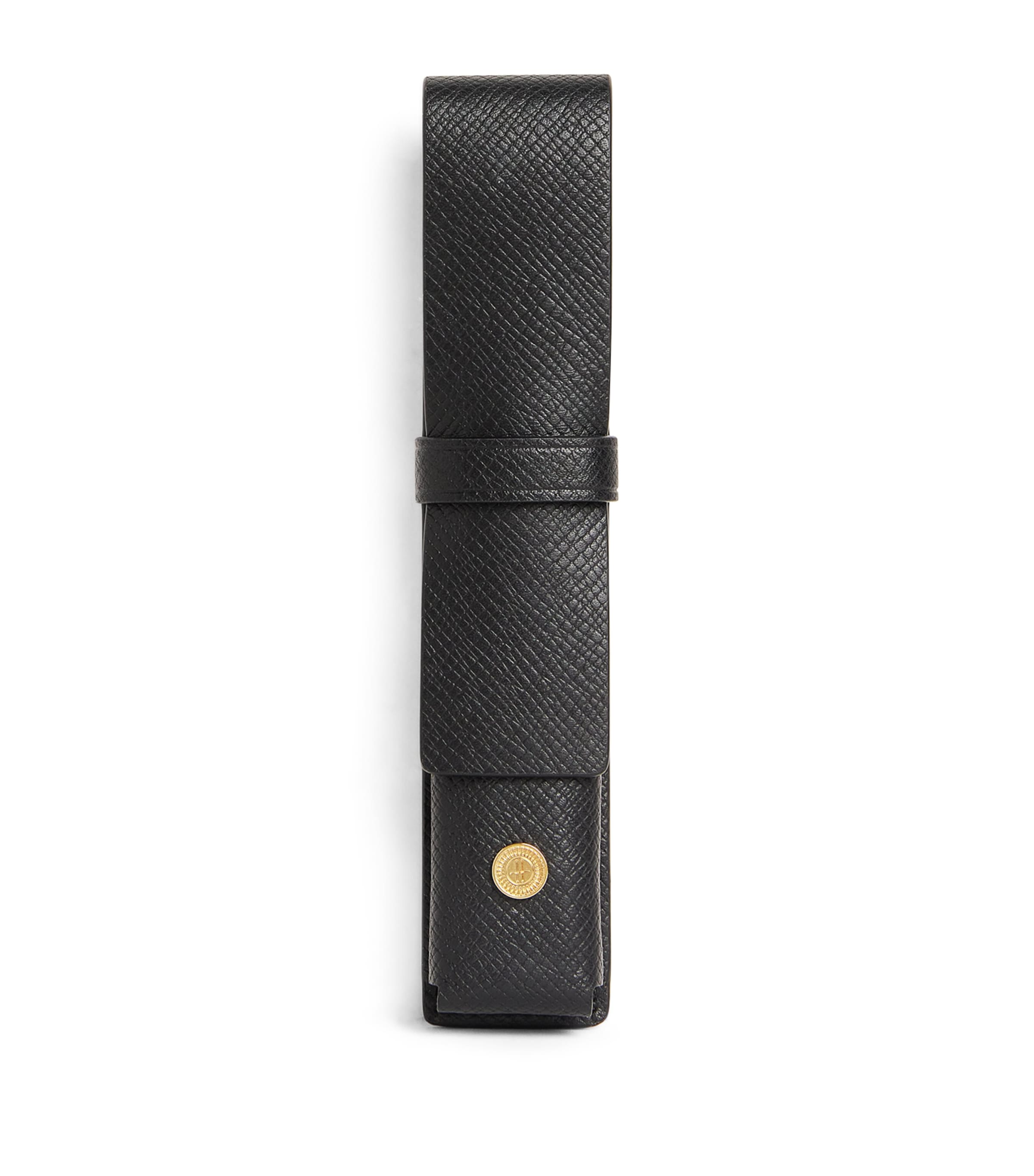 Harrods leather pen sleeve with engraved logo, UK version