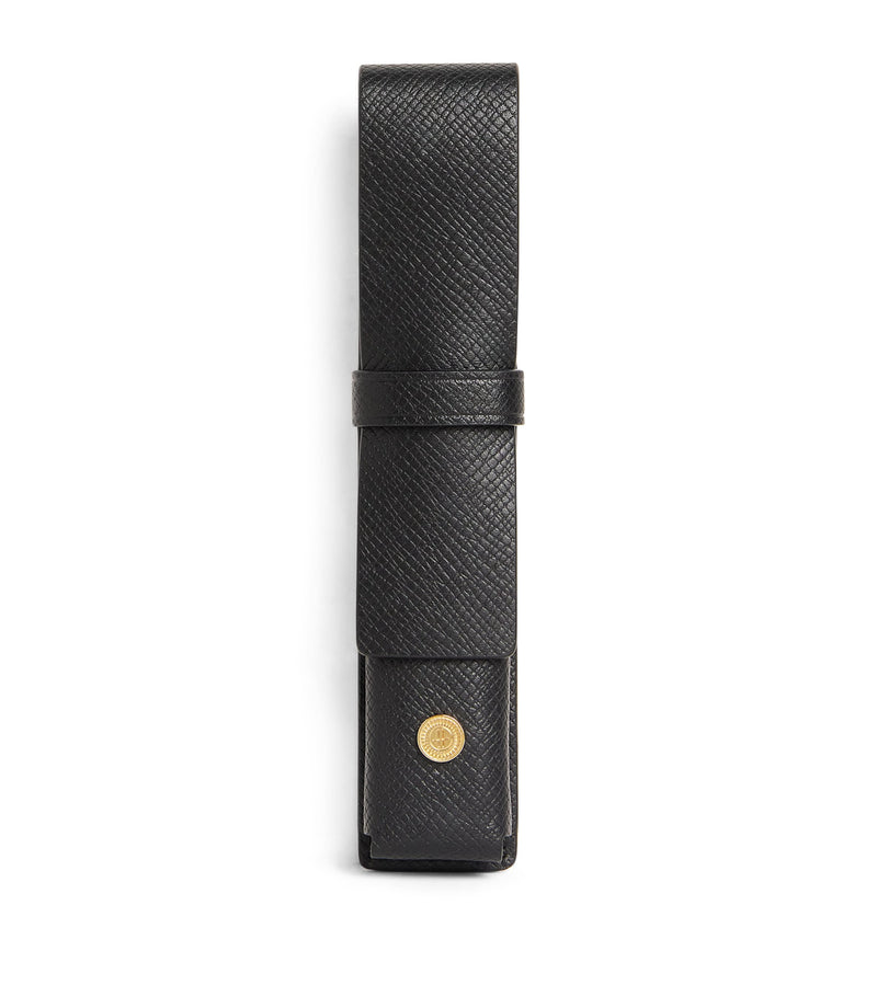 Harrods leather pen sleeve with engraved logo, UK version