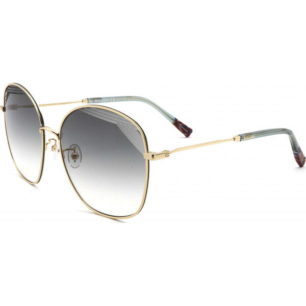 Lunettes de soleil Missoni Gold MIS0014 avec monture en métal 59mm, importées du Royaume-Uni