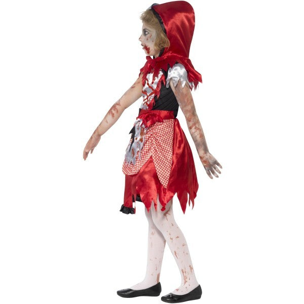 Smiffys Zombie Miss Hood costume with red cape - British product