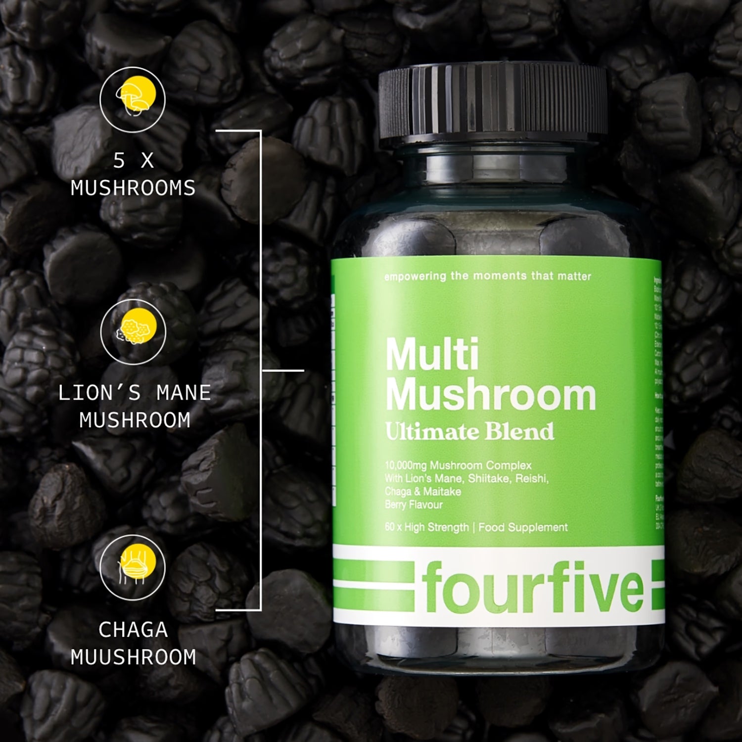 fourfive Mushroom gummy blend 60 pieces - British product
