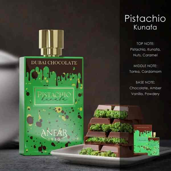 Anfar 1950 Pistachio Kunafa extrait 80ml, imported from the UK