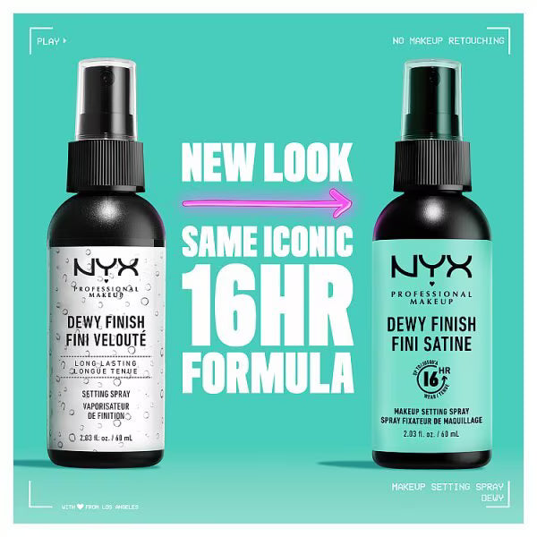 NYX Professional Makeup Setting Spray Dewy, imported from the UK