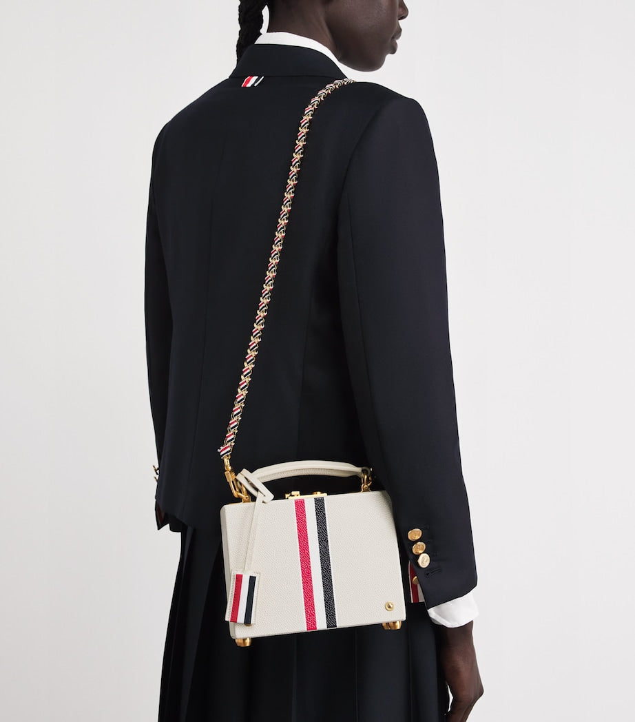Thom Browne grained leather attaché top-handle bag (British brand)