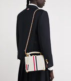 Thom Browne grained leather attaché top-handle bag (British brand)
