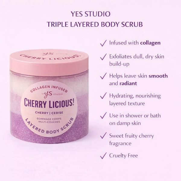 Yes Studio body scrub cherry 600g (British brand)