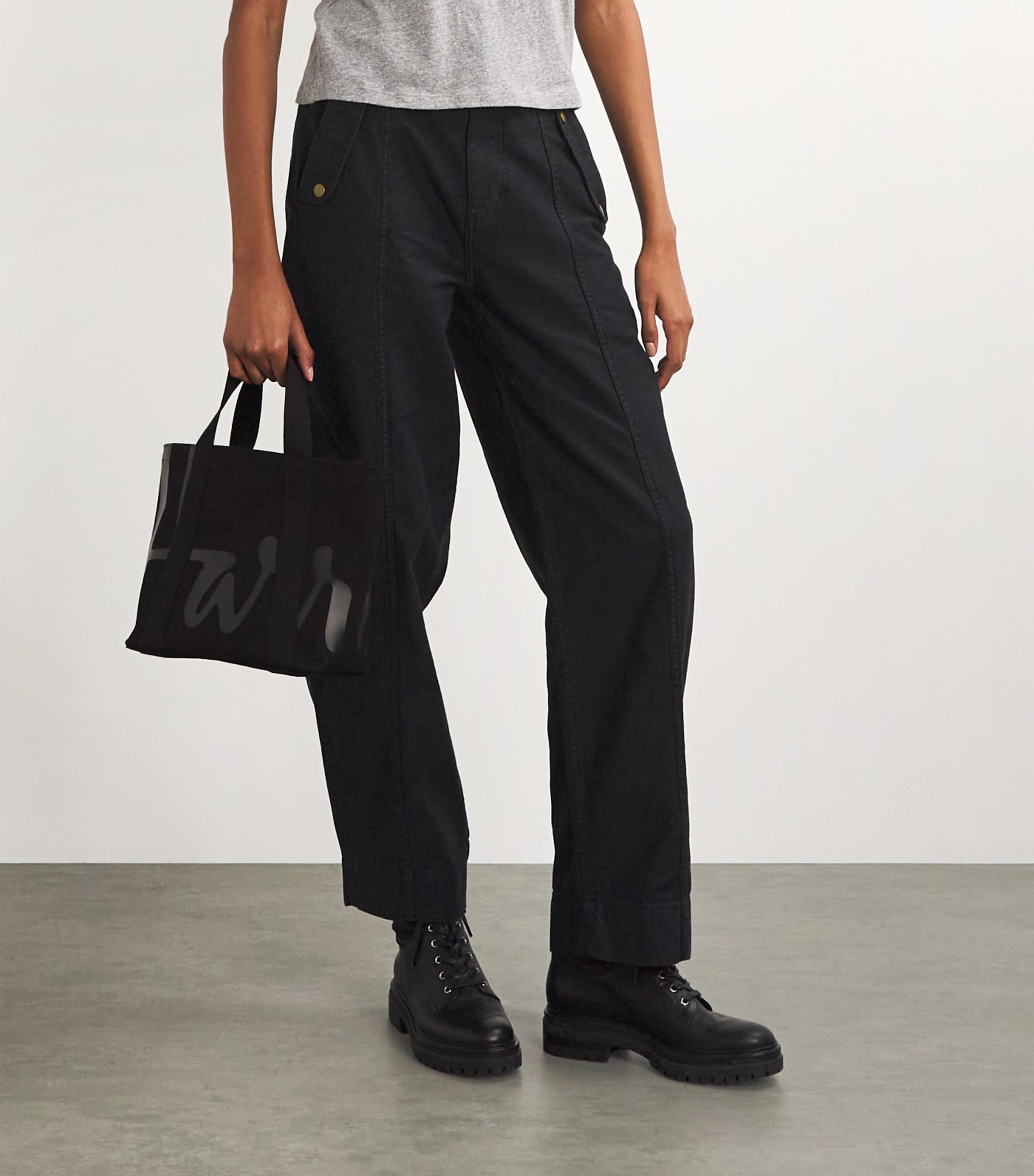 Harrods mini cotton logo tote bag, UK version