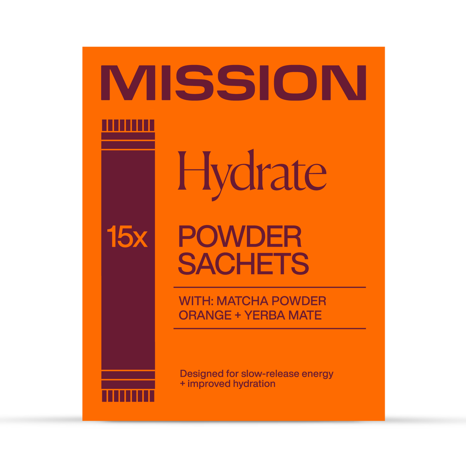 Mission matcha powder Orange Yerba Maté 15 sachets, UK version