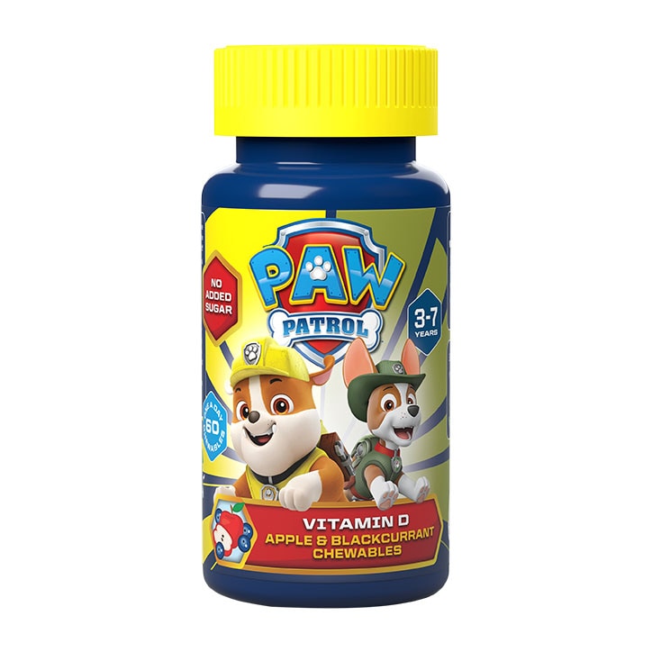 PAW Patrol Nickelodeon Vitamin D Apple & Blackcurrant 60 Chewables GOODS Holland&Barrett   