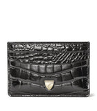 Aspinal of London croc-embossed slim card holder, imported from the UK