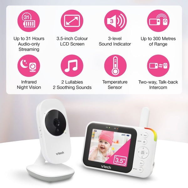VTech VM4252 baby monitor 3.5 inch, imported from the UK