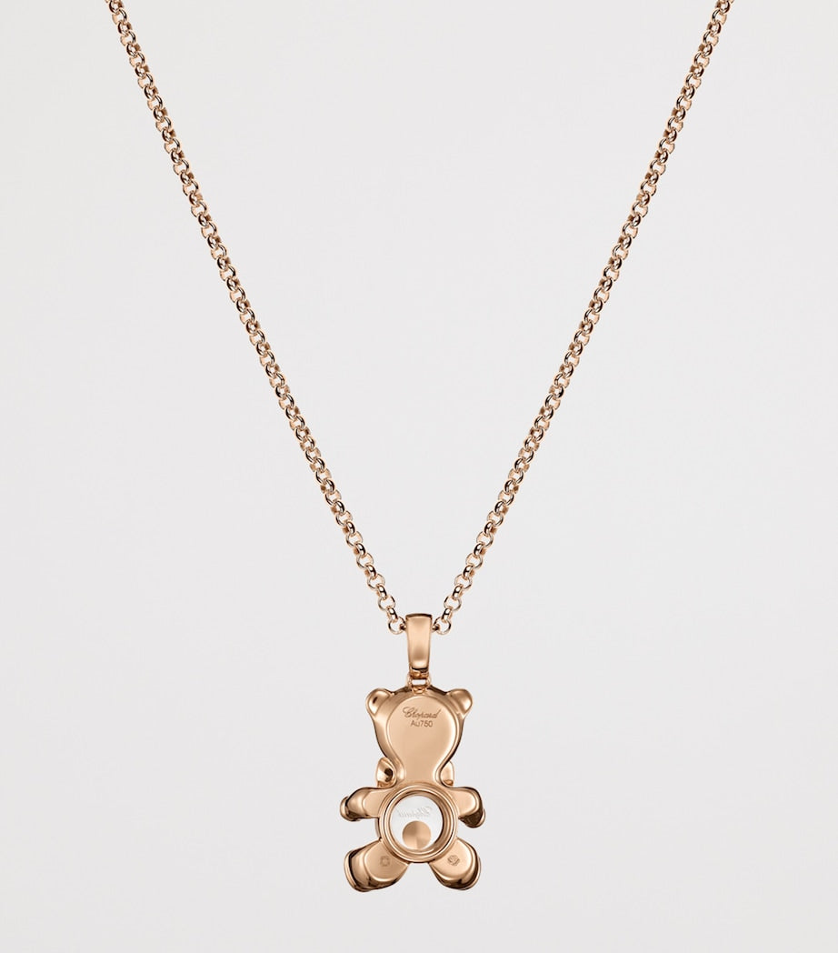Chopard Happy Diamonds teddy necklace in rose gold - British product