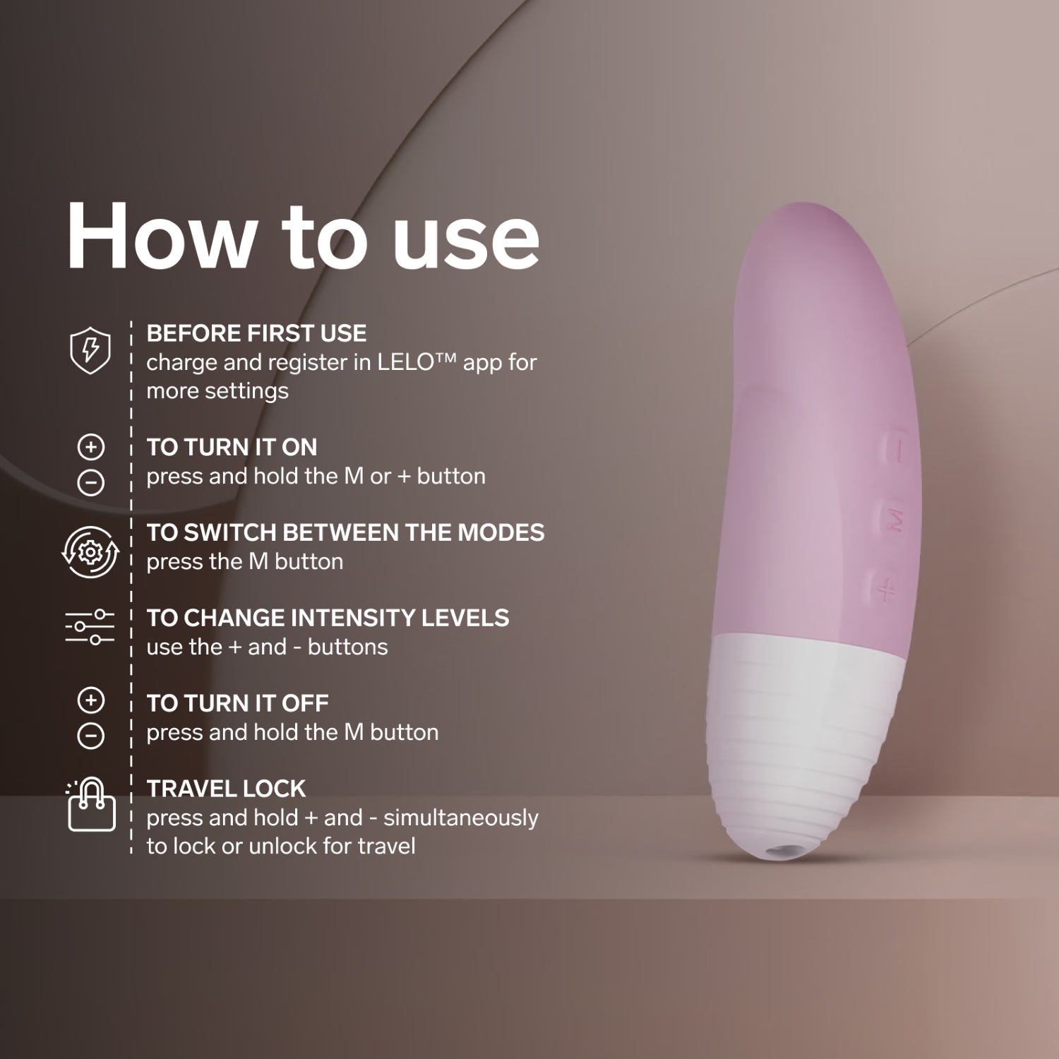 LELO clitoral vibrator Soft Pink, UK version