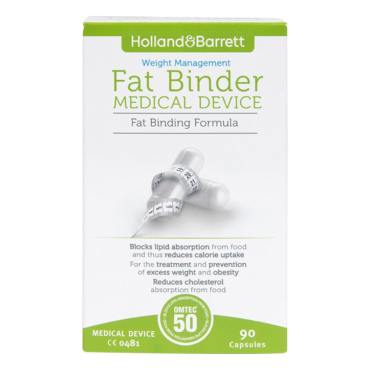 Holland & Barrett Fat Binder 45 Day Supply 90 Capsules Fat Binders Holland&Barrett   