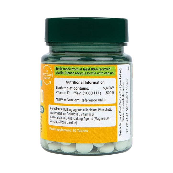 Holland & Barrett Vitamin D 3000 I.U. 75ug 120 Tablets Vitamin D Holland&Barrett   