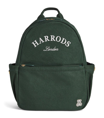 Harrods Harrods Cotton Embroidered Emblem Backpack- Buy online at McGrocer