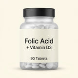 Holland & Barrett folic acid and vitamin D3 supplement 90 tablets, UK version