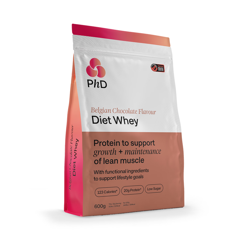 PhD Diet Whey Protein Belgian Chocolate 600g, UK version